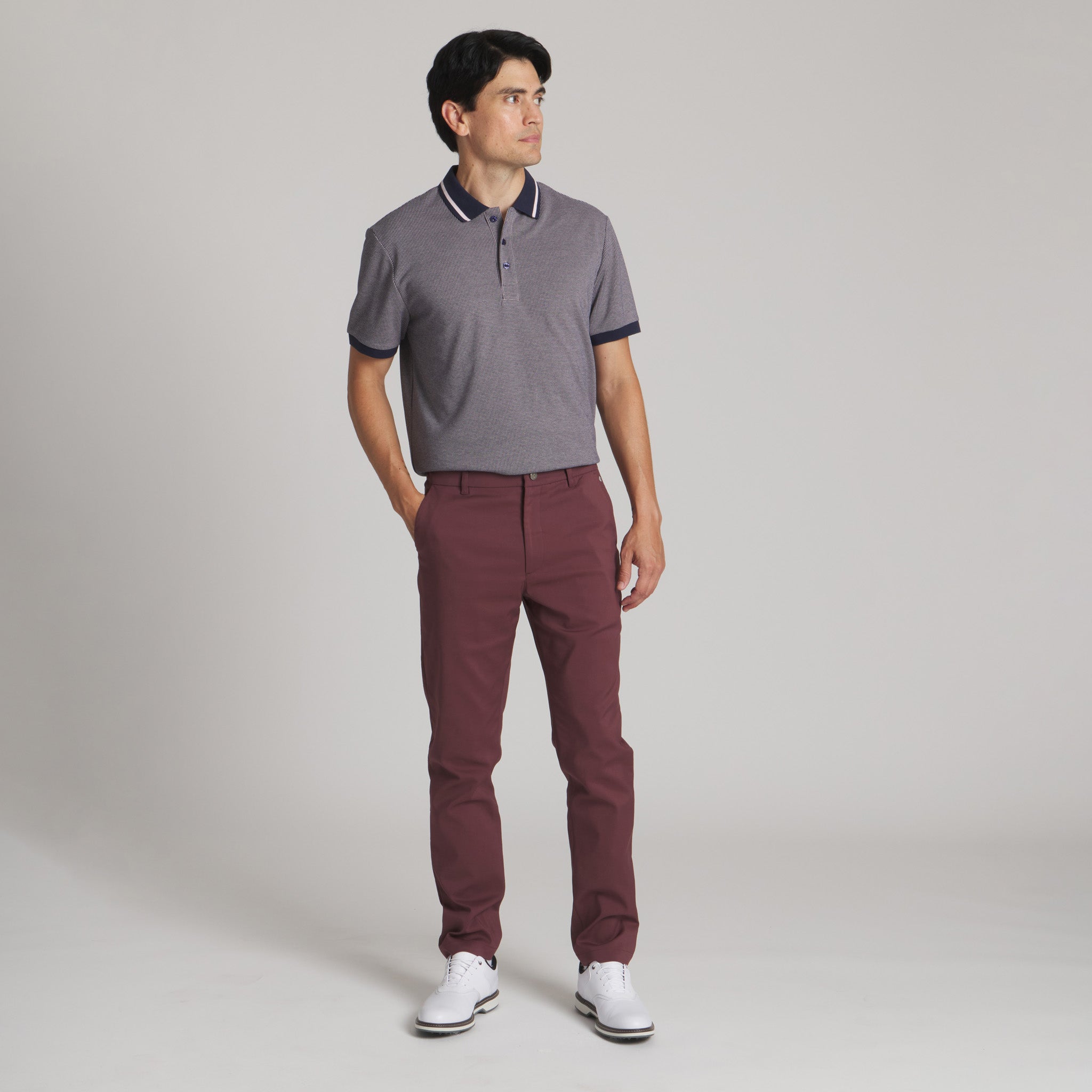 The Executive Polo#Color_Pink/Navy
