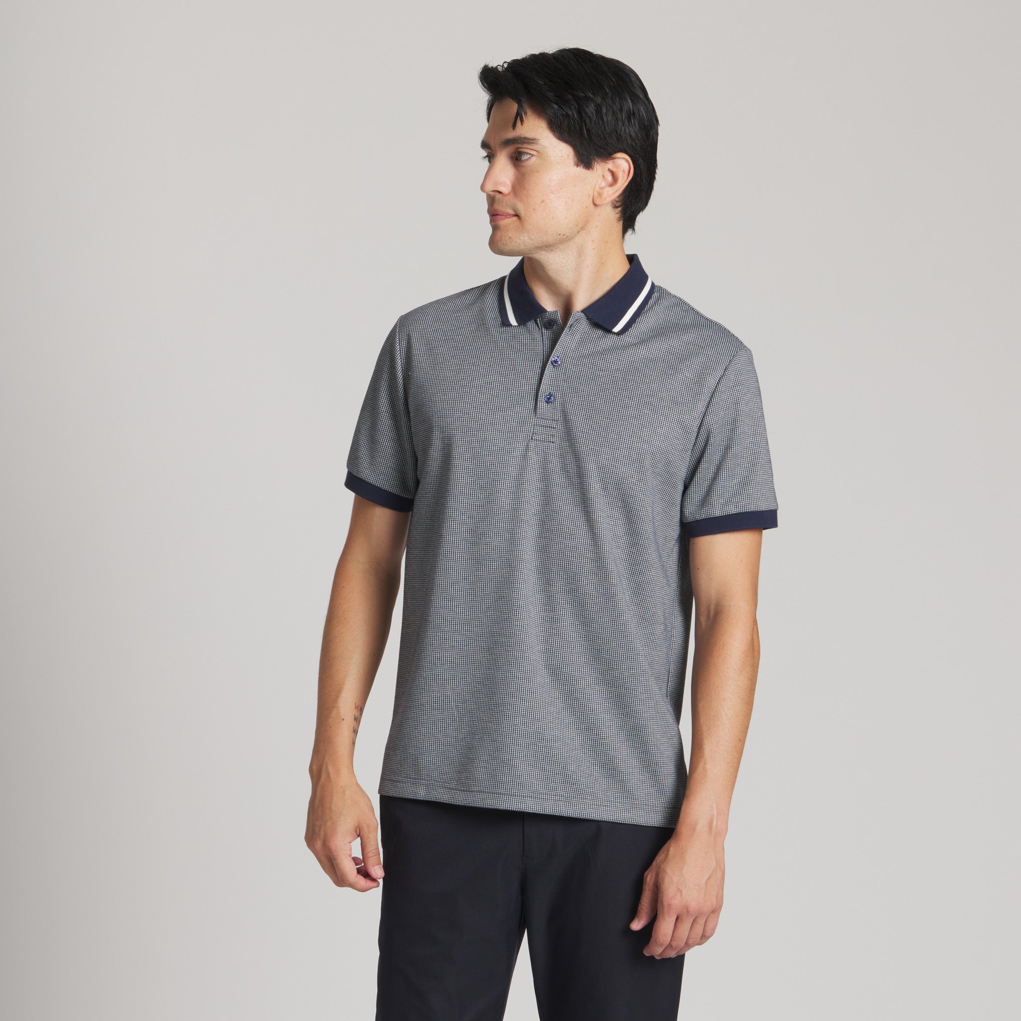 The Executive Polo#Color_Navy/White