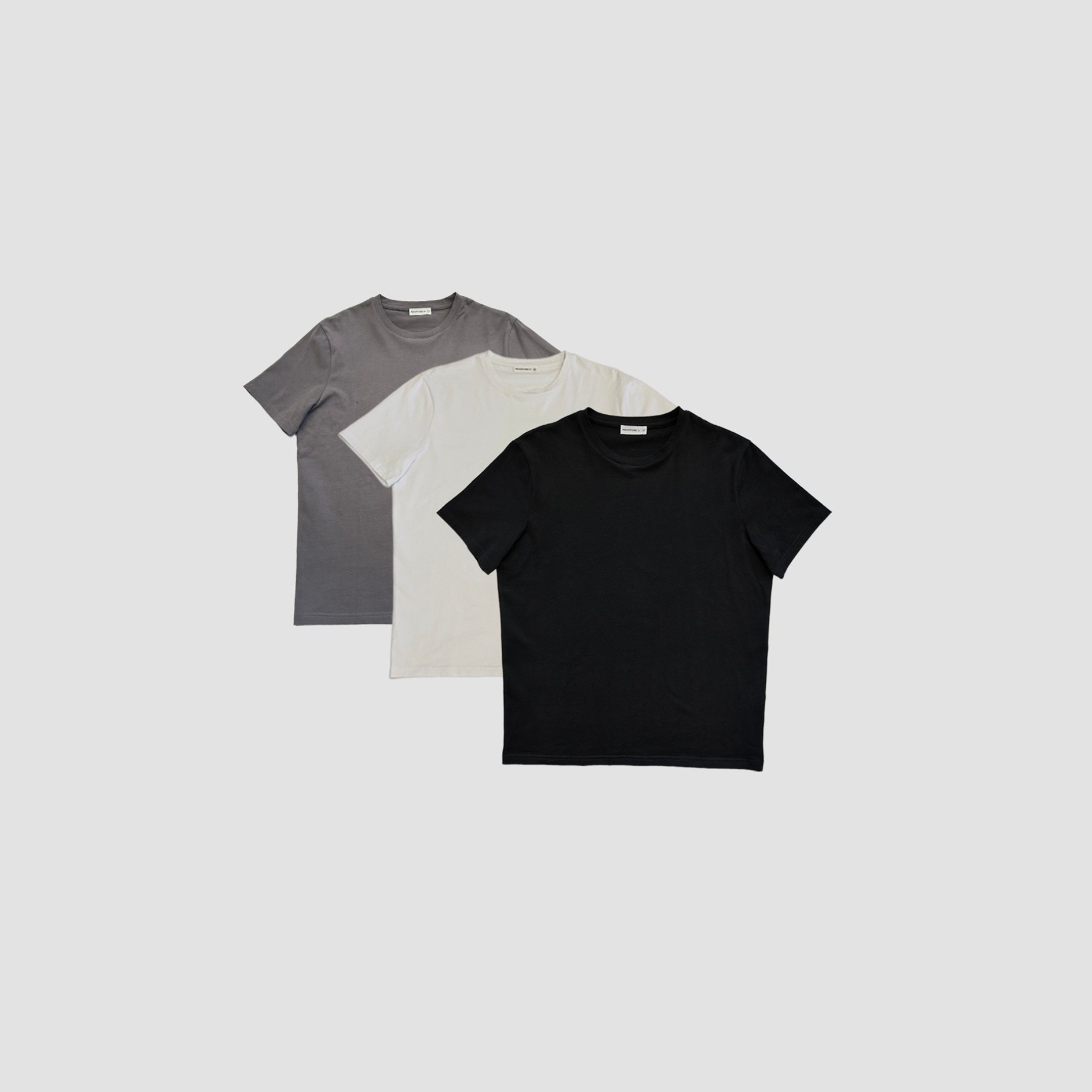 The Day One Tee 3-Pack#Color_Black/White/Gray