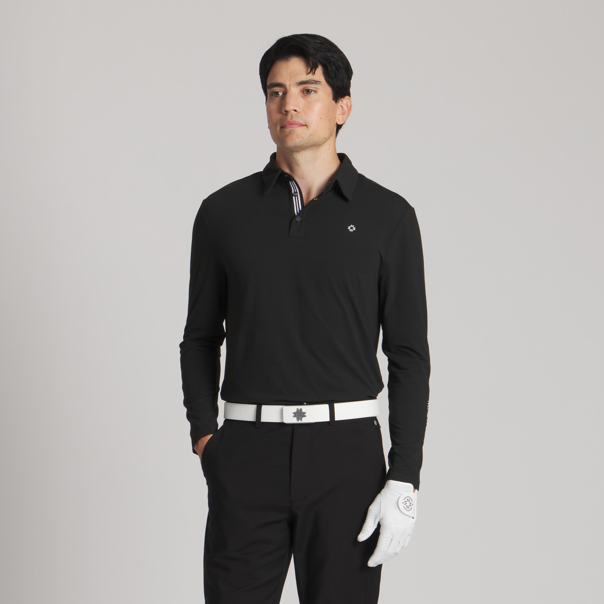 The Momentum LS Polo#Color_Black