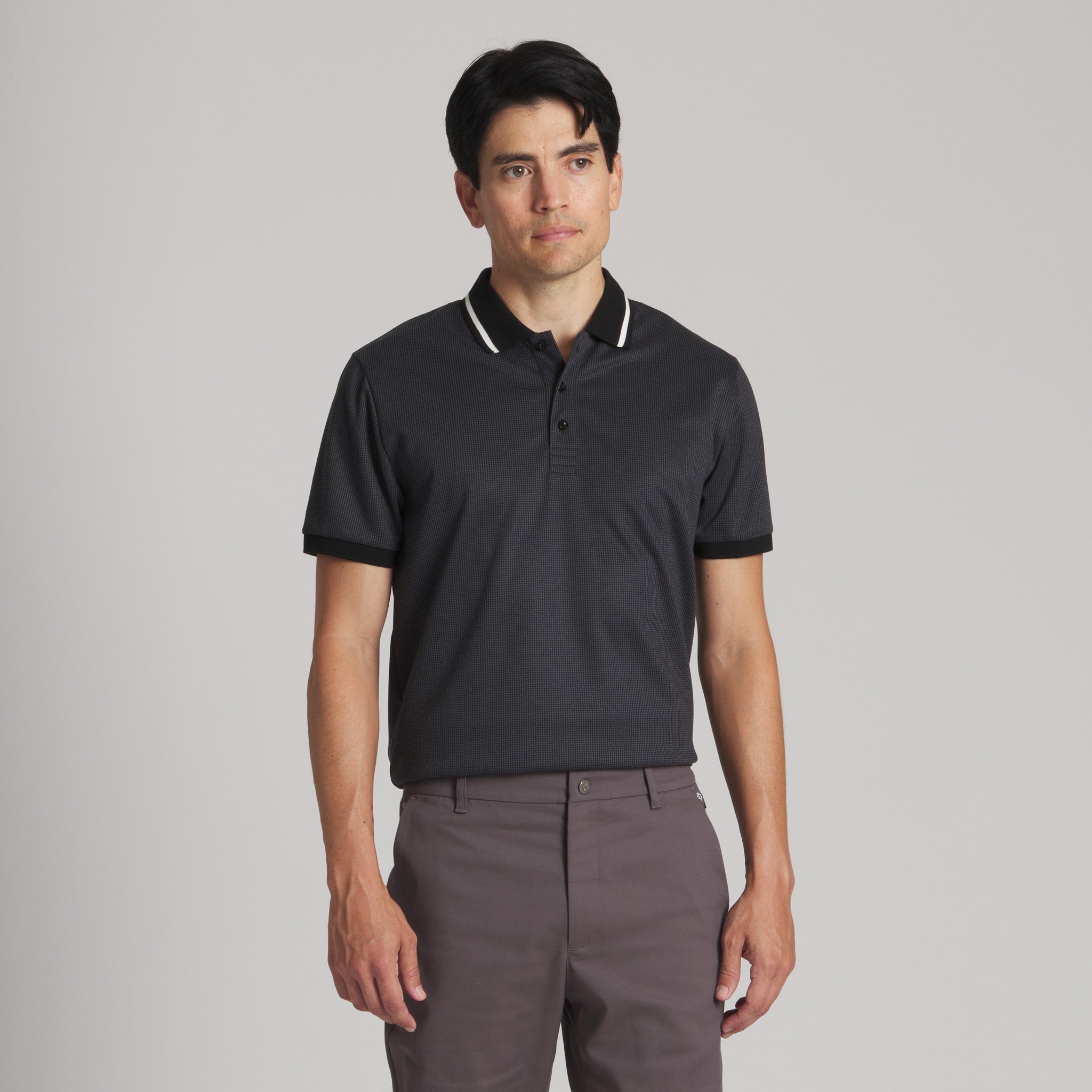 The Executive Polo#Color_Black/Gray
